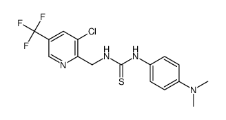 1-((3-chloro-5-(trifluoromethyl)pyridin-2-yl)methyl)-3-(4-(dimethylamino)phenyl)thiourea Structure