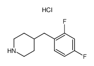 4-(2,4-二氟苯甲酰基)哌啶盐酸盐结构式