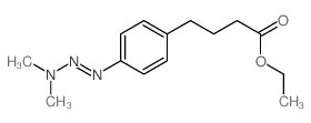 Benzenebutanoic acid,4-(3,3-dimethyl-1-triazen-1-yl)-, ethyl ester Structure