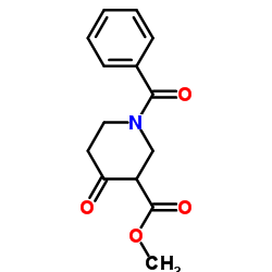 Methyl 1-benzoyl-4-oxo-3-piperidinecarboxylate结构式