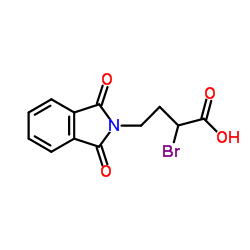 2-溴-4-(1,3-二氧代-1,3-二氢-2H-异吲哚-2-基)丁酸结构式