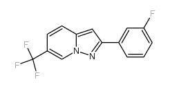 2-(3-氟苯基)-6-三氟甲基吡唑并[1,5-a]吡啶结构式
