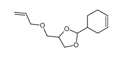 2-cyclohex-3-en-1-yl-4-(prop-2-enoxymethyl)-1,3-dioxolane结构式