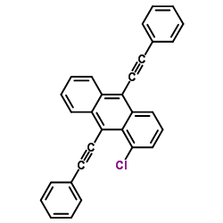 1-氯-9,10-二苯乙炔基蒽结构式