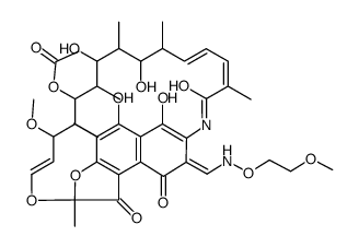 3-[(2-methoxy-ethoxyimino)-methyl]-rifamycin结构式
