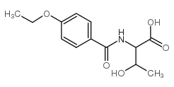 2-(4-乙氧基苯甲酰基氨基)-3-羟基丁酸结构式