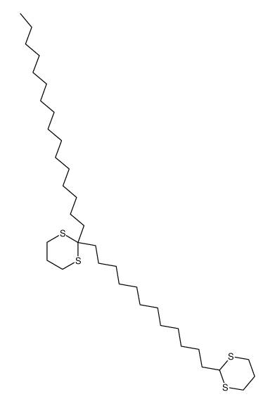 2-(12-(1,3-dithian-2-yl)dodecyl)-2-hexadecyl-1,3-dithiane结构式