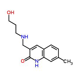 3-{[(3-Hydroxypropyl)amino]methyl}-7-methyl-2(1H)-quinolinone Structure