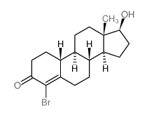 (8R,9S,10R,13S,14S,17S)-4-bromo-17-hydroxy-13-methyl-2,6,7,8,9,10,11,12,14,15,16,17-dodecahydro-1H-cyclopenta[a]phenanthren-3-one Structure