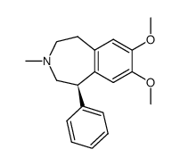 (+)-(R)-1-phenyl-N-methyl-7,8-dimethoxy-1,2,4,5-tetrahydro-3H-benz[d]azepine Structure
