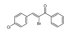 2-bromo-3-(4-chlorophenyl)-1-phenylprop-2-en-1-one Structure