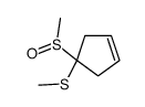 4-methylsulfanyl-4-methylsulfinylcyclopentene Structure
