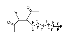3-bromo-4-tridecafluorohexyl-hex-3-ene-2,5-dione结构式