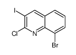 8-溴-2-氯-3-碘喹啉结构式