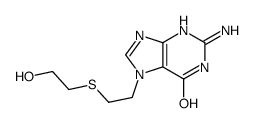 2-Amino-1,7-dihydro-7-(2-((2-hydroxyethyl)thio)ethyl)-6H-purin-6-one结构式