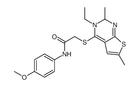 Acetamide, 2-[(5-ethyl-2,6-dimethylthieno[2,3-d]pyrimidin-4-yl)thio]-N-(4-methoxyphenyl)- (9CI) Structure