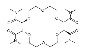 1,2,10,11-(S,S,S,S)-(-)-tetracarbo(N,N)dimethylamido-3,6,9,12,15,18-hexaoxocyclooctadecane结构式