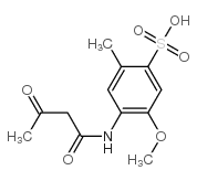 4-[(1,3-二氧基丁基)氨基]-5-甲氧基-2-甲基-苯磺酸结构式