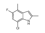 7-chloro-5-fluoro-2,4-dimethyl-1H-indole Structure