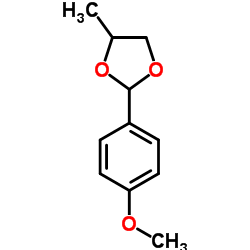 2-(4-甲氧基苯基)-4-甲基-1,3-二氧戊环结构式