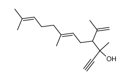 4-Isopropenyl-3,7,11-trimethyldodeca-1-yn-6,10-dien-3-ol结构式
