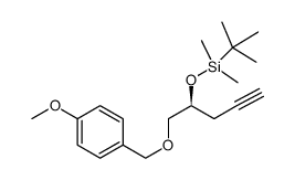 (S)-tert-butyl((1-((4-methoxybenzyl)oxy)pent-4-yn-2-yl)oxy)dimethylsilane Structure