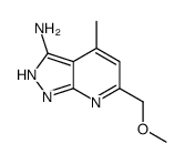 6-(methoxymethyl)-4-methyl-2H-pyrazolo[3,4-b]pyridin-3-amine结构式