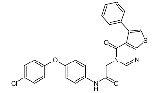 N-[4-(4-chlorophenoxy)phenyl]-2-(4-oxo-5-phenylthieno[2,3-d]pyrimidin-3-yl)acetamide Structure