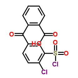 2-(3'-氯磺酰基-4'-氯苯甲酰)苯甲酸结构式