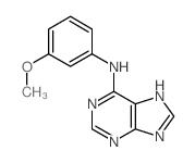 9H-Purin-6-amine,N-(3-methoxyphenyl)-结构式