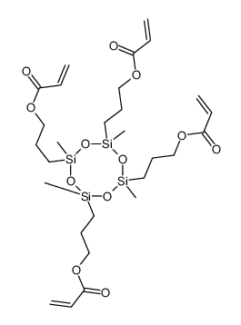 (2,4,6,8-tetramethylcyclotetrasiloxane-2,4,6,8-tetrayl)tetrakis(propane-1,3-diyl) tetraacrylate structure