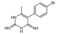 5-(4-bromophenyl)-6-methyl-pyrimidine-2,4-diamine structure