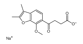 2,3-Dimethyl-7-methoxy-γ-oxo-6-benzofuranbutyric acid sodium salt结构式