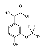 4-羟基-3-(甲氧基-D3)扁桃酸结构式