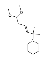 (E)-1,1-dimethoxy-5-methyl-5-piperidino-3-hexene结构式