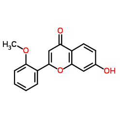 7-Hydroxy-2-(2-methoxyphenyl)-4H-chromen-4-one Structure