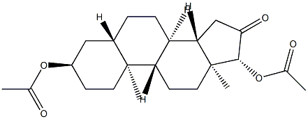 3α,17β-Bis(acetyloxy)-5α-androstan-16-one结构式