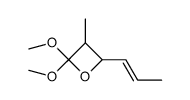 (E)-2,2-dimethoxy-3-methyl-4-(prop-1-en-1-yl)oxetane Structure