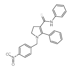 1-[(4-nitrophenyl)methyl]-N,2-diphenyl-4,5-dihydropyrrole-3-carbothioamide结构式