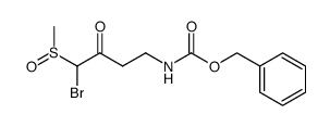 benzyl (4-bromo-4-(methylsulfinyl)-3-oxobutyl)carbamate结构式