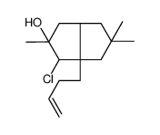 6a-but-3-enyl-1-chloro-2,5,5-trimethyl-3,3a,4,6-tetrahydro-1H-pentalen-2-ol结构式