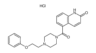5-[4-(2-Phenoxyethyl)-1-piperazinylcarbonyl]-carbostyril monohydrochloride Structure