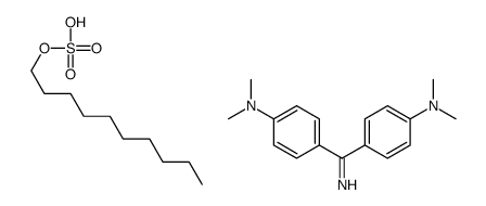 decyl hydrogen sulphate, compound with 4,4'-carbonimidoylbis[N,N-dimethylaniline] (1:1)结构式