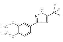 3-(3,4-二甲氧基苯基)-5-三氟甲基-1H-吡唑结构式
