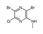 3,5-dibromo-6-chloro-N-methylpyrazin-2-amine Structure