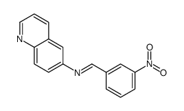 1-(3-nitrophenyl)-N-quinolin-6-ylmethanimine结构式