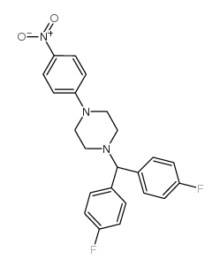 1-[双(4-氟苯基)甲基]-4-(4-硝基苯基)哌嗪结构式