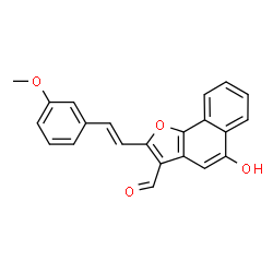 5-HYDROXY-2-(3-METHOXYSTYRYL)NAPHTHO[1,2-B]FURAN-3-CARBALDEHYDE结构式