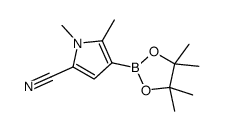 5-氰基1,2-二甲基吡咯-3-硼酸频哪醇酯结构式