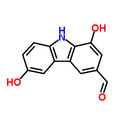 1,6-二羟基-9H-咔唑-3-甲醛结构式